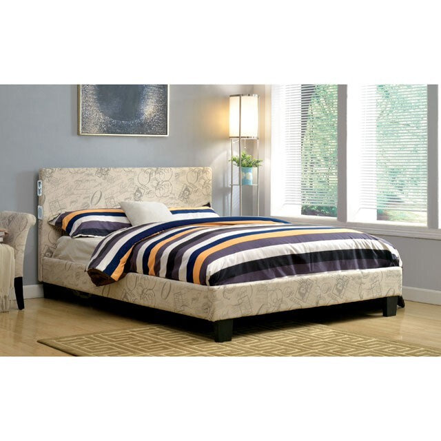  Furniture of America Evans CM7099WT-CK-BED Cal.King Bed IMAGE 1