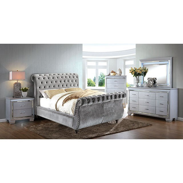  Furniture of America Noella King Bed CM7128GY-EK-BED-VN IMAGE 2