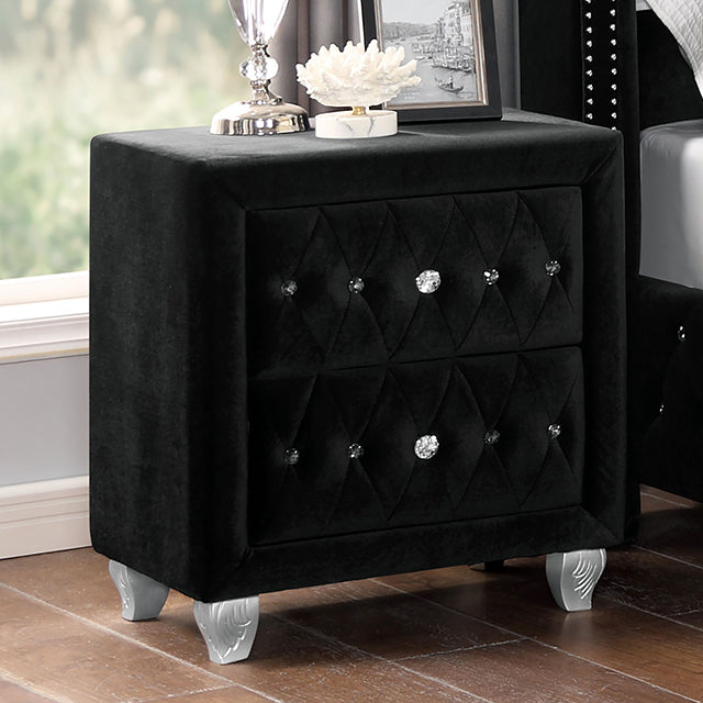  Furniture of America Zohar 2-Drawer Nightstand CM7130BK-N IMAGE 1