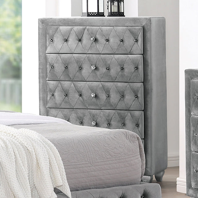  Furniture of America Zohar 5-Drawer Chest CM7130GY-C IMAGE 1