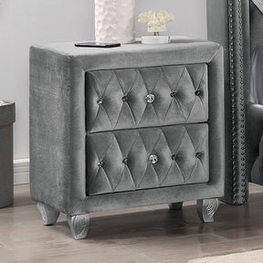  Furniture of America Zohar 2-Drawer Nightstand CM7130GY-N IMAGE 1