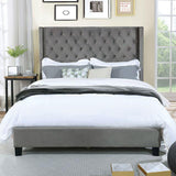 Furniture of America Ryleigh California King Upholstered Platform Bed CM7141GY-CK-BED IMAGE 1