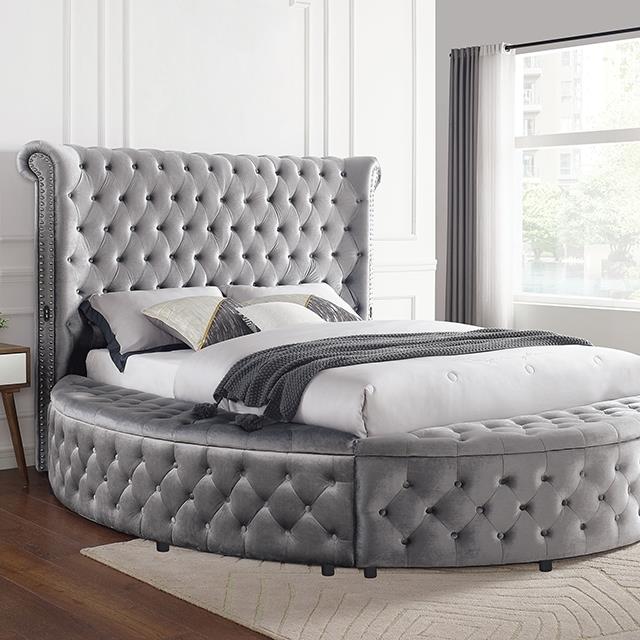  Furniture of America Sansom CM7178GY-Q-BED Queen Bed IMAGE 1