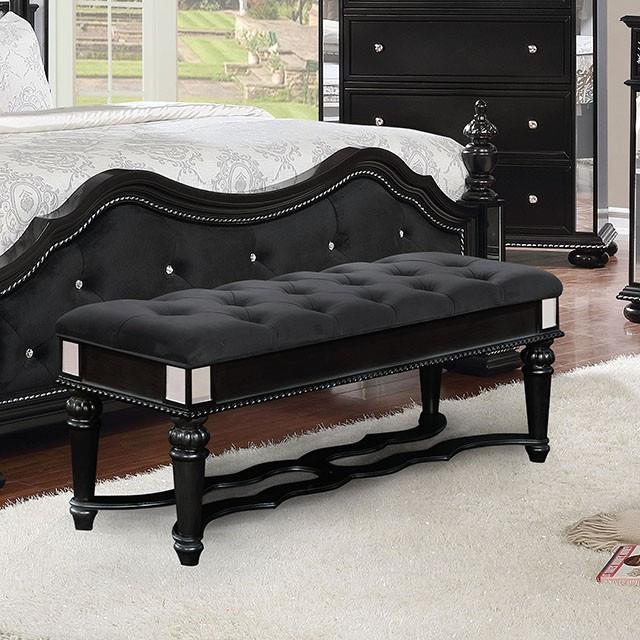  Furniture of America Azha CM7194BK-BN Bench IMAGE 1
