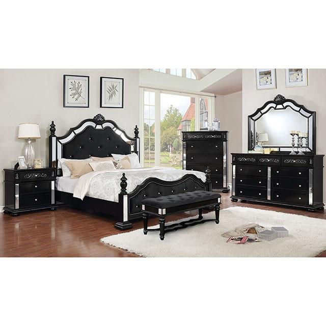  Furniture of America Azha CM7194BK-BN Bench IMAGE 2