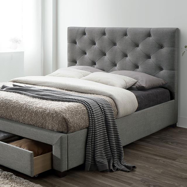  Furniture of America Sybella CM7218GY-CK-BED Cal.King Bed IMAGE 1