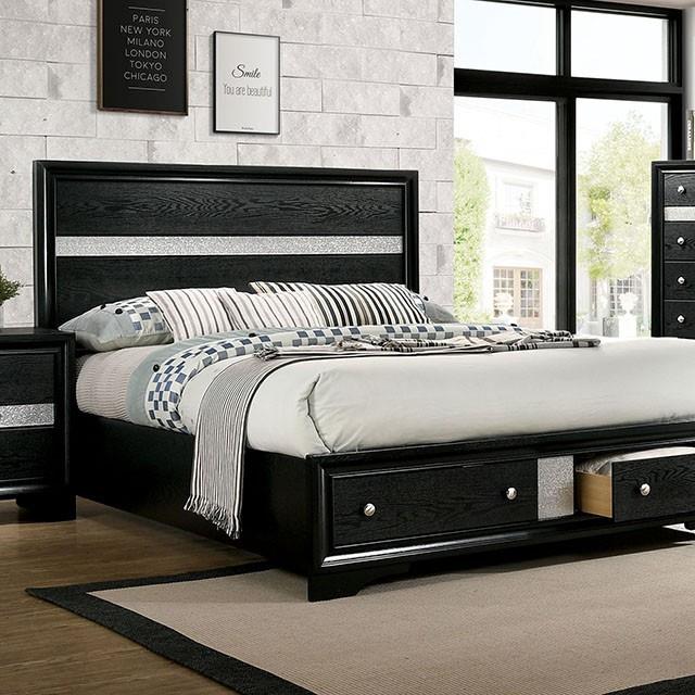  Furniture of America Chrissy CM7552BK-Q-BED Queen Bed IMAGE 1