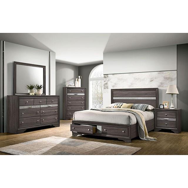  Furniture of America Chrissy CM7552GY-EK-BED E.King Bed IMAGE 2