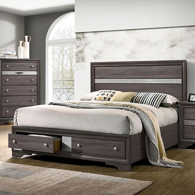  Furniture of America Chrissy CM7552GY-Q-BED Queen Bed IMAGE 1