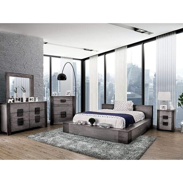  Furniture of America Janeiro CM7628GY-Q-BED Queen Bed IMAGE 2