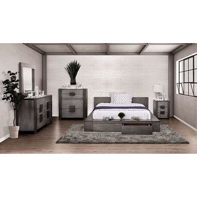  Furniture of America Janeiro King Bed CM7629GY-EK-BED IMAGE 2