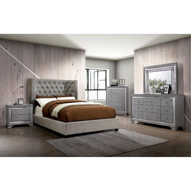  Furniture of America Cayla CM7779GY-Q-BED-VN Queen Bed IMAGE 2