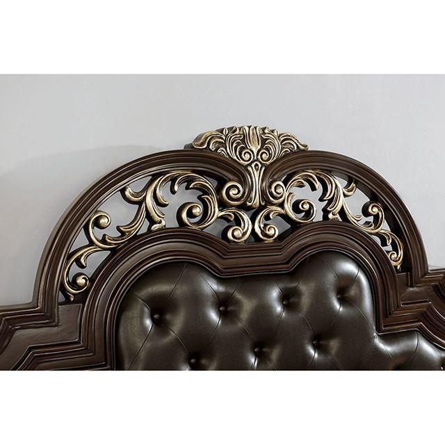  Furniture of America Theodor California King Upholstered Poster Bed CM7926CK-BED IMAGE 3