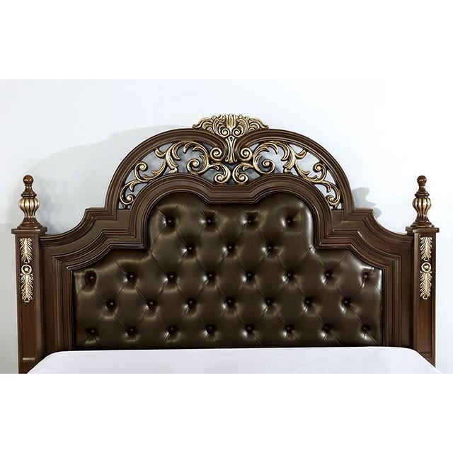 Furniture of America Theodor California King Upholstered Poster Bed CM7926CK-BED IMAGE 4