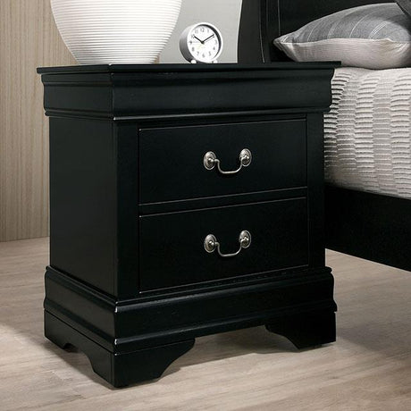  Furniture of America Louis Philippe 2-Drawer Nightstand CM7966BK-N IMAGE 1