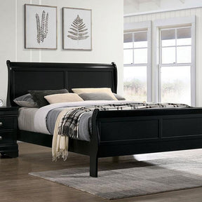  Furniture of America Louis Philippe Queen Sleigh Bed CM7966BK-Q-BED IMAGE 1