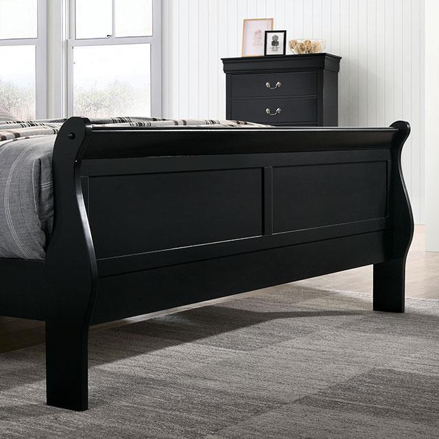  Furniture of America Louis Philippe Queen Sleigh Bed CM7966BK-Q-BED IMAGE 3