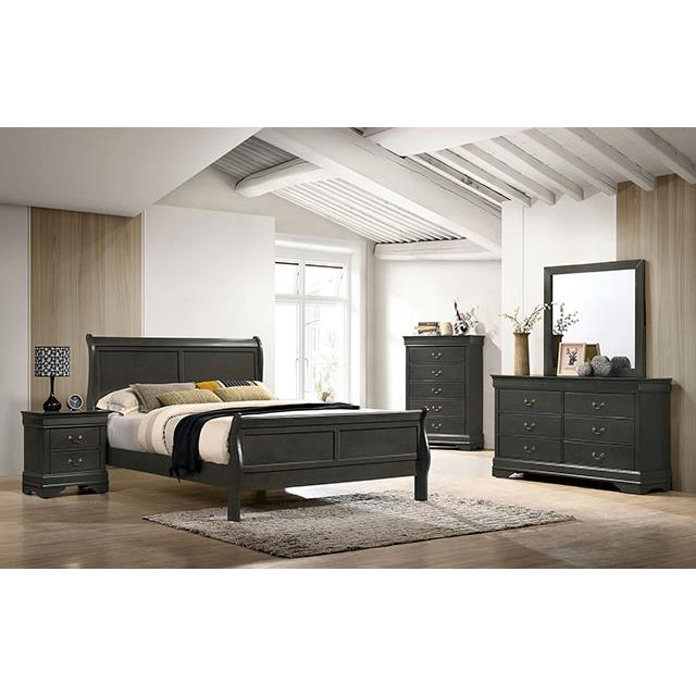  Furniture of America Louis Philippe 5-Drawer Chest CM7966GY-C IMAGE 2