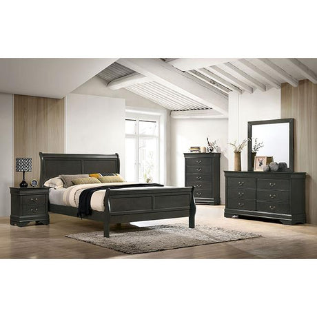  Furniture of America Louis Philippe Full Sleigh Bed CM7966GY-F-BED IMAGE 2