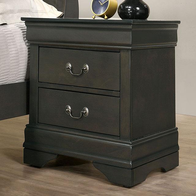  Furniture of America Louis Philippe CM7966GY-N Night Stand IMAGE 1
