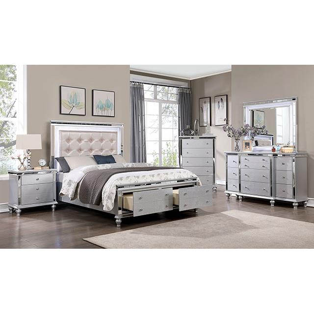  Furniture of America Bellinzona King Panel Bed with Storage CM7992EK-BED IMAGE 2