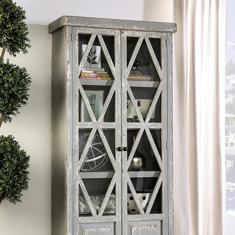  Furniture of America Zenia EM-AC094GY Curio IMAGE 1