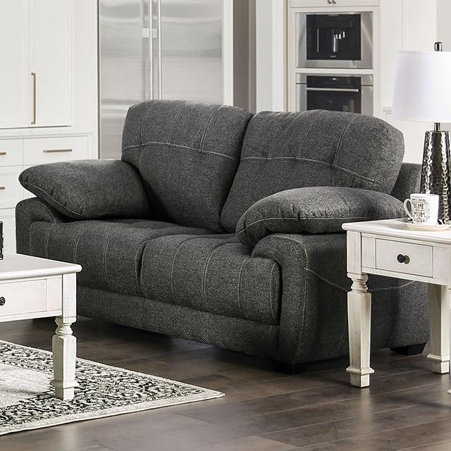  Furniture of America Canby EM6722DG-LV Loveseat IMAGE 1