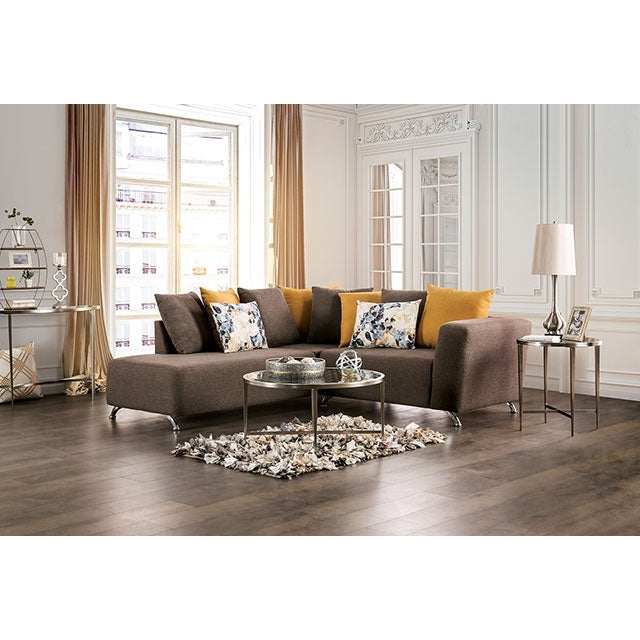 Furniture of America Krefeld Fabric Sectional EM6750BR-SECT IMAGE 1
