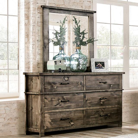  Furniture of America Woodburn EM7071BR-D Dresser IMAGE 1