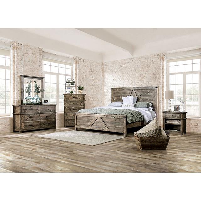  Furniture of America Woodburn EM7071BR-M Mirror IMAGE 2