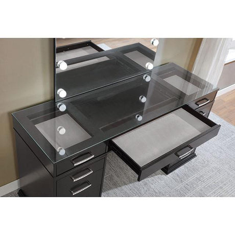  Furniture of America Valentina FOA-DK5682DG-PK Vanity Set IMAGE 2