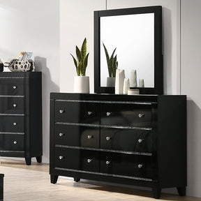  Furniture of America Magdeburg 6-Drawer Dresser FOA7038BK-D IMAGE 1