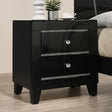  Furniture of America Magdeburg 2-Drawer Nightstand FOA7038BK-N IMAGE 1