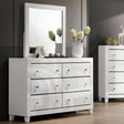  Furniture of America Magdeburg 6-Drawer Dresser FOA7038WH-D IMAGE 1