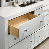  Furniture of America Magdeburg 6-Drawer Dresser FOA7038WH-D IMAGE 4