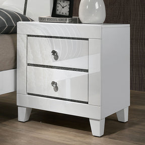  Furniture of America Magdeburg 2-Drawer Nightstand FOA7038WH-N IMAGE 1