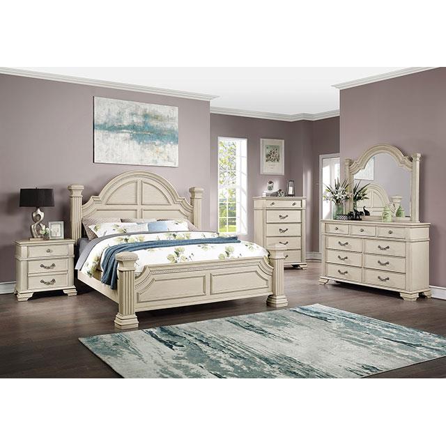  Furniture of America Pamphilos FOA7144WH-CK-BED Cal.King Bed IMAGE 2