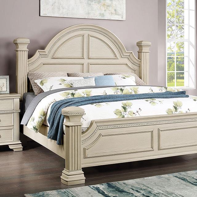  Furniture of America Pamphilos FOA7144WH-Q-BED Queen Bed IMAGE 1