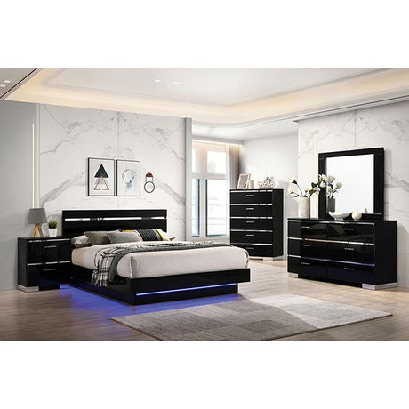  Furniture of America Erlach FOA7189BK-Q-BED Queen Bed IMAGE 2