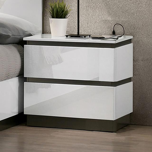  Furniture of America Birsfelden FOA7225WH-N Night Stand IMAGE 1