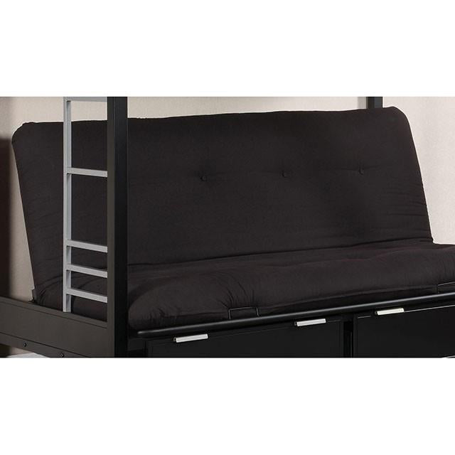  Furniture of America Plosh FP-2405BK 6" Black Futon Mattress IMAGE 2