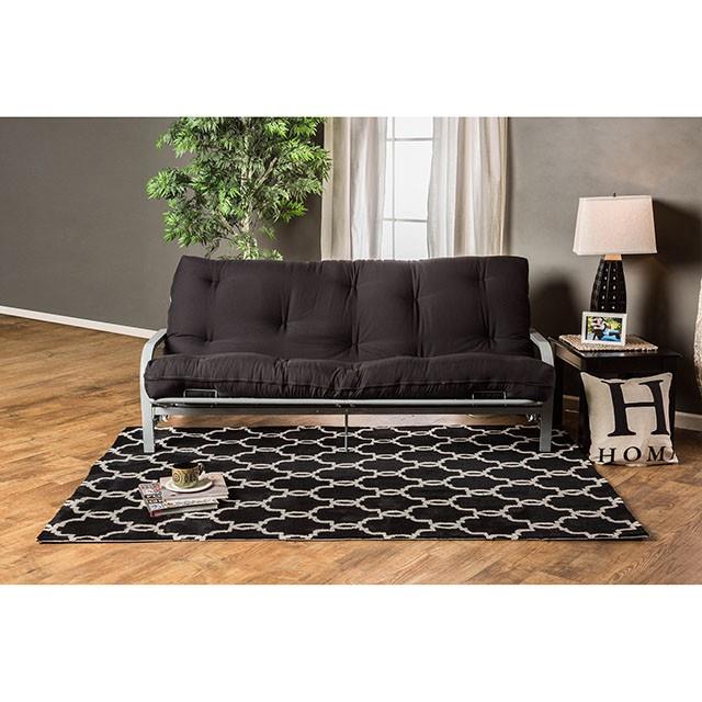  Furniture of America Plosh FP-2406BK 8" Black Futon Mattress IMAGE 2