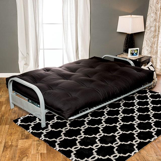  Furniture of America Plosh FP-2415BK 8" Black Futon Mattress w/ Spring IMAGE 1