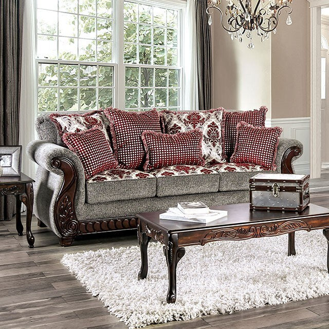  Furniture of America Whitland Stationary Fabric Sofa SM6219-SF IMAGE 1