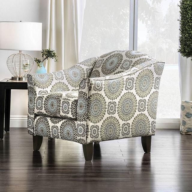 Furniture of America Misty SM8141-CH-FL Floral Chair IMAGE 3
