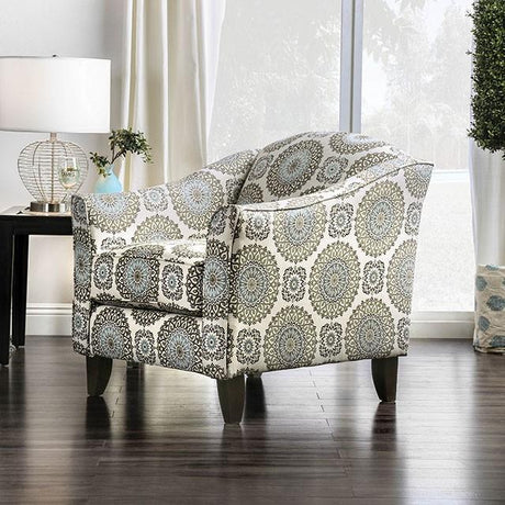  Furniture of America Misty SM8141-CH-FL Floral Chair IMAGE 3