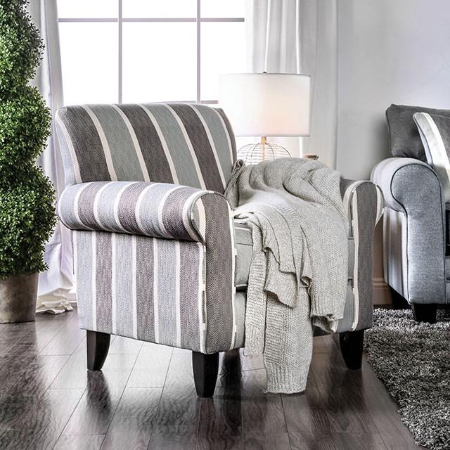  Furniture of America Misty SM8141-CH-ST Stripe Chair IMAGE 2