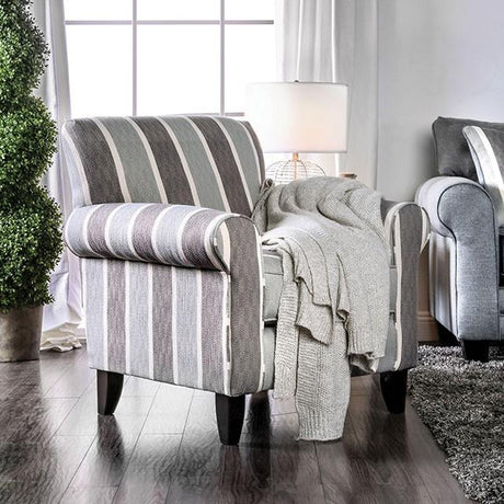  Furniture of America Misty SM8141-CH-ST Stripe Chair IMAGE 2