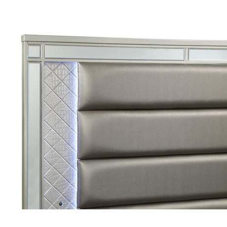  Crown Mark Cristian B1680 Queen Bed - Champagne IMAGE 2