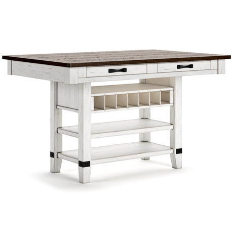  Signature Design by Ashley Valebeck D546-32 Rectangular Dining Room Counter Table IMAGE 1